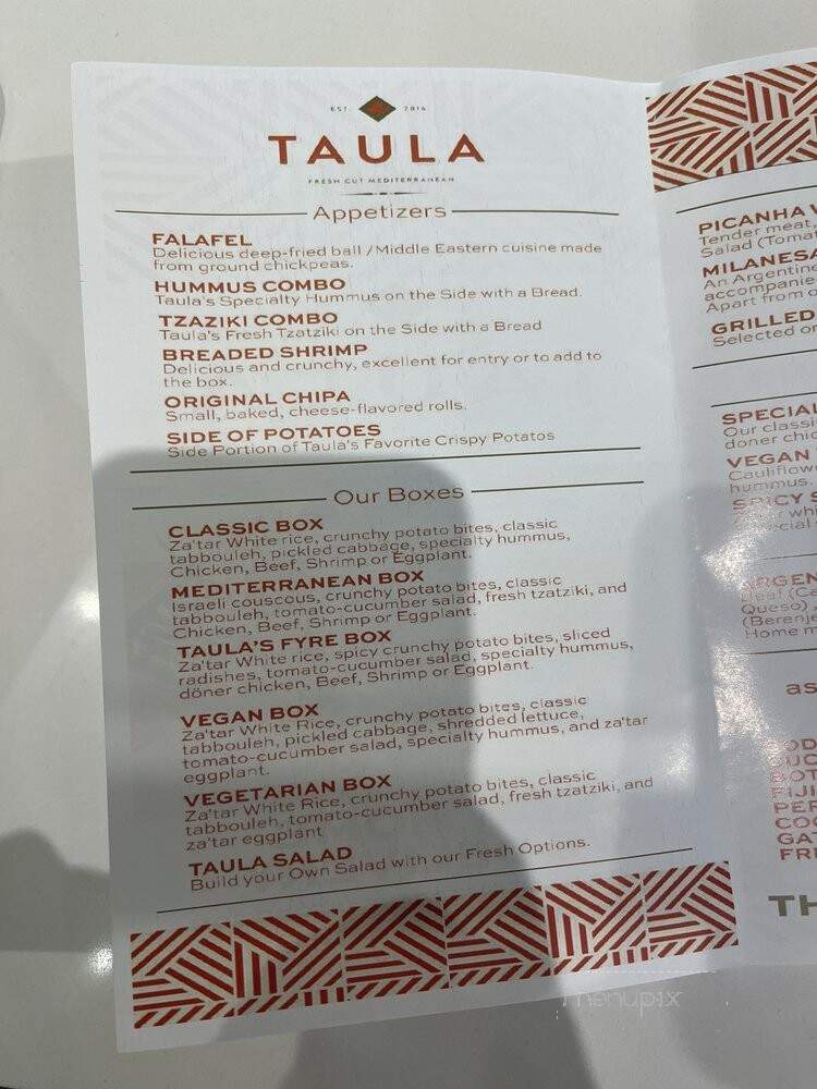 Taula Fresh Mediterranean Food - Miami, FL menu_pic