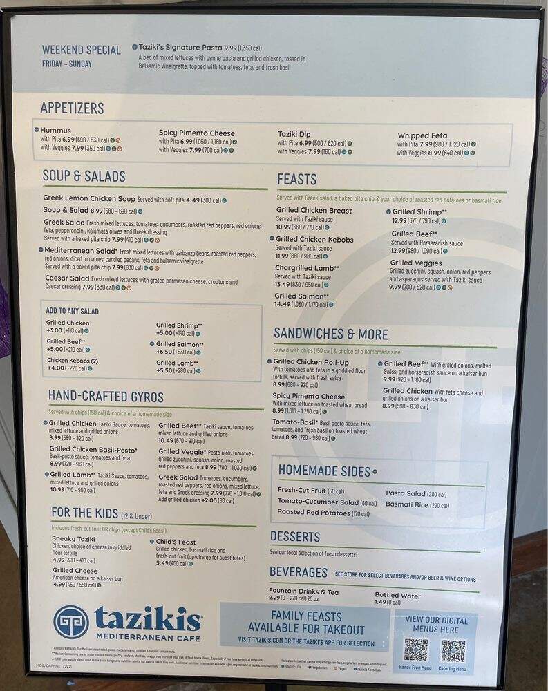 Tazikis - Mobile, AL menu_pic