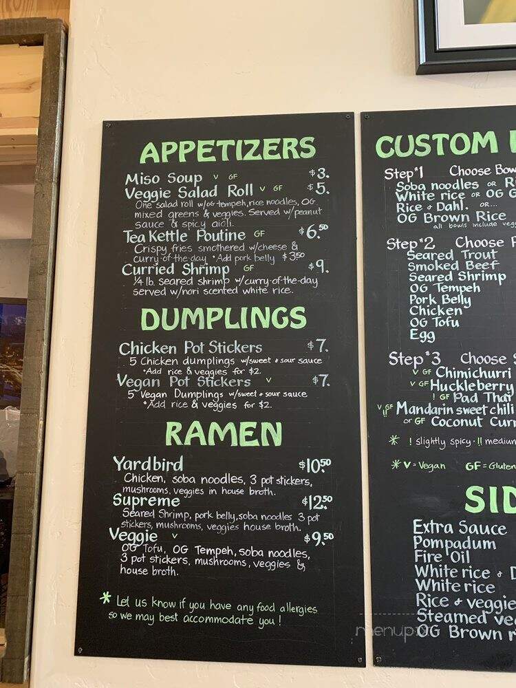 Tea Kettle Asian Kitchen - Whitefish, MT menu_pic