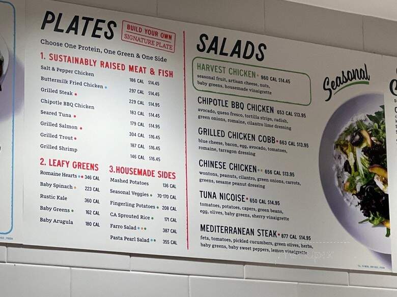 Tender Greens - Los Angeles, CA menu_pic