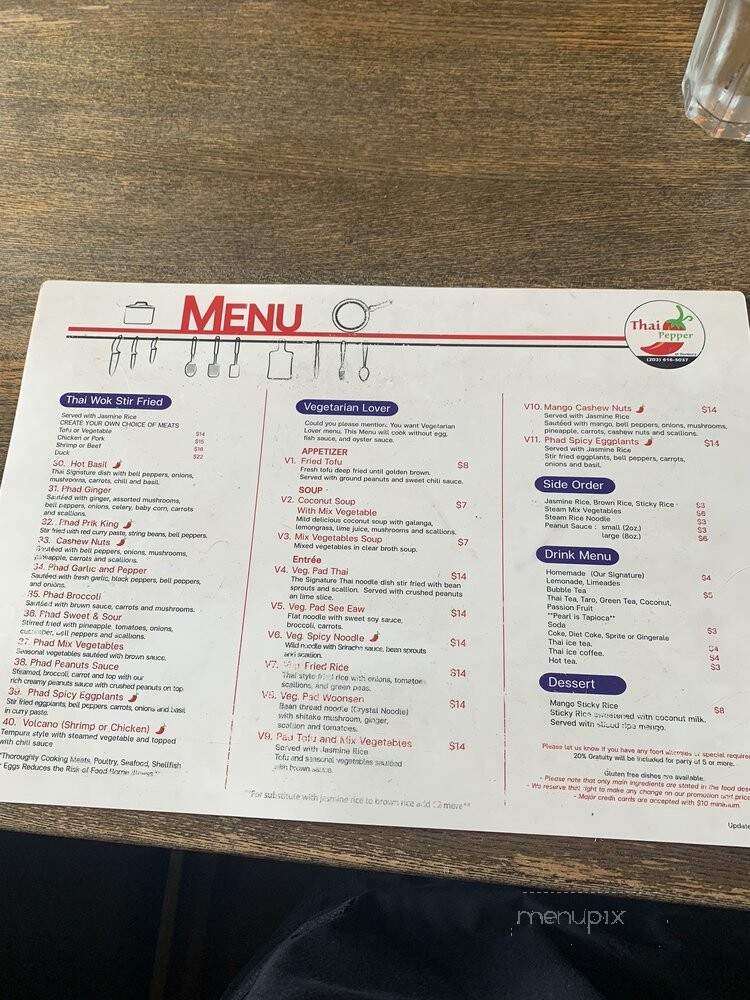 Thai Pepper - Danbury, CT menu_pic