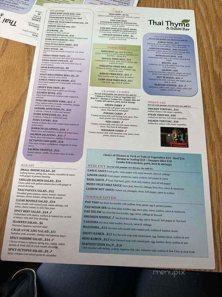 Thai Thyme - Plantation, FL menu_pic