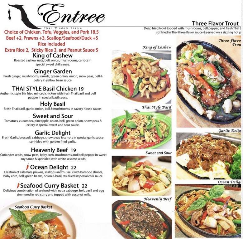 Thai Wisdom Bistro - Kirkland, WA menu_pic