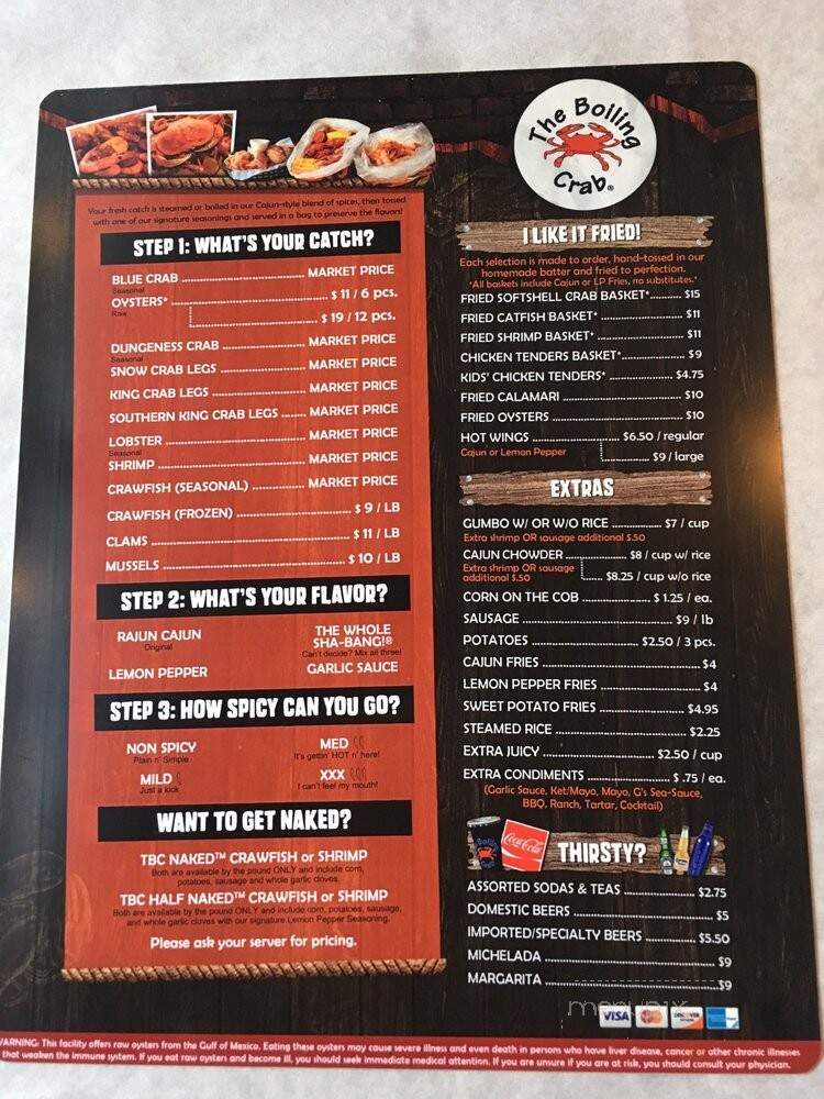 The Boiling Crab - Burbank, CA menu_pic
