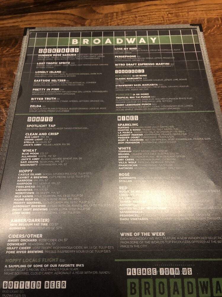 The Broadway - South Boston, MA menu_pic