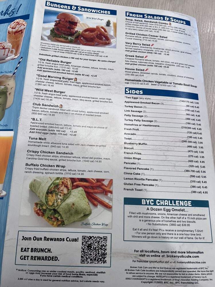 Broken Yolk Cafe - San Diego, CA menu_pic