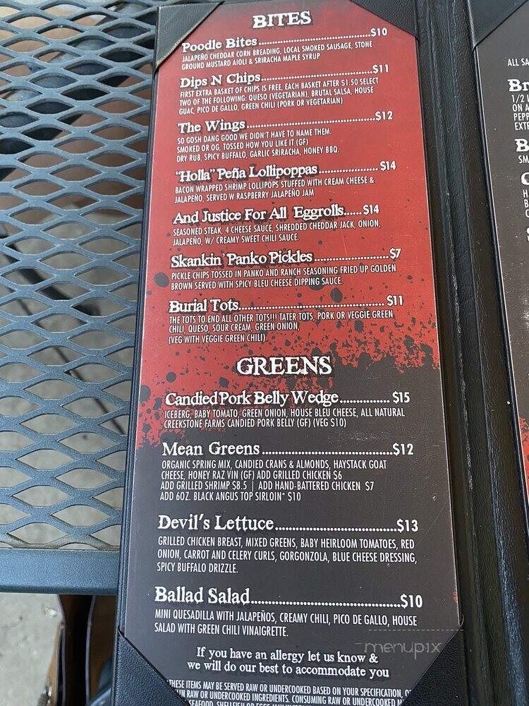 The Brutal Poodle - Denver, CO menu_pic