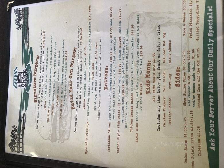 The Burger Shack - Jupiter, FL menu_pic