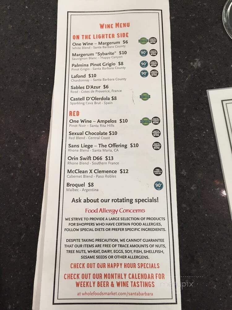 The Buzz Hive - Santa Barbara, CA menu_pic