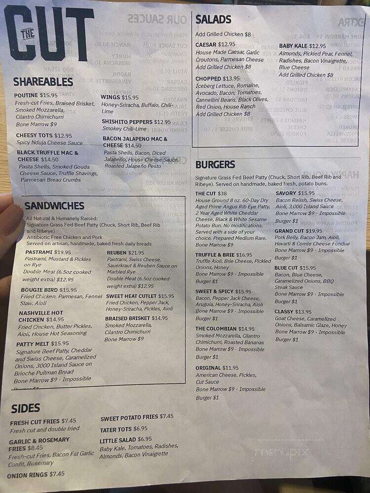The Cut - Irvine, CA menu_pic