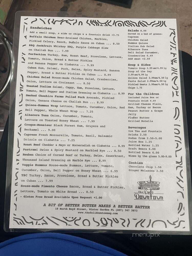 The Deli Downtown - Winter Garden, FL menu_pic