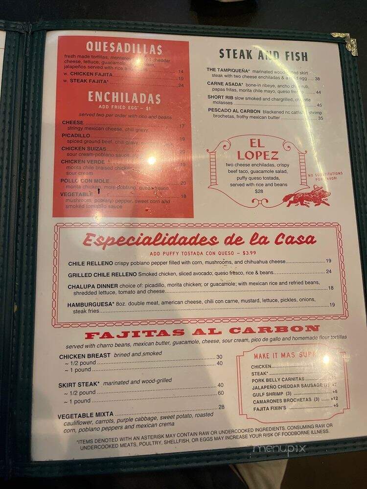 The El Felix Battery - Atlanta, GA menu_pic
