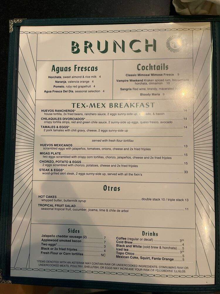 The El Felix Battery - Atlanta, GA menu_pic
