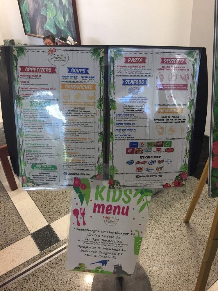 The Garden Restuarant - Galveston, TX menu_pic
