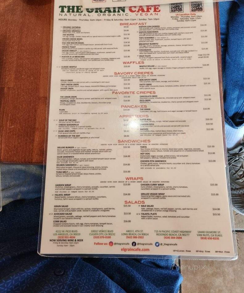 The Grain Cafe - Long Beach, CA menu_pic