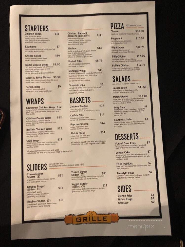 The Grille at Emagine - Royal Oak, MI menu_pic