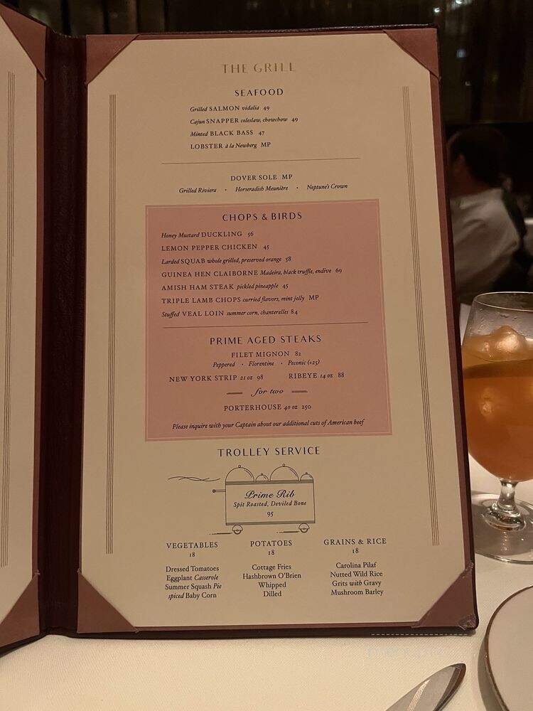 The Grill - New York, NY menu_pic