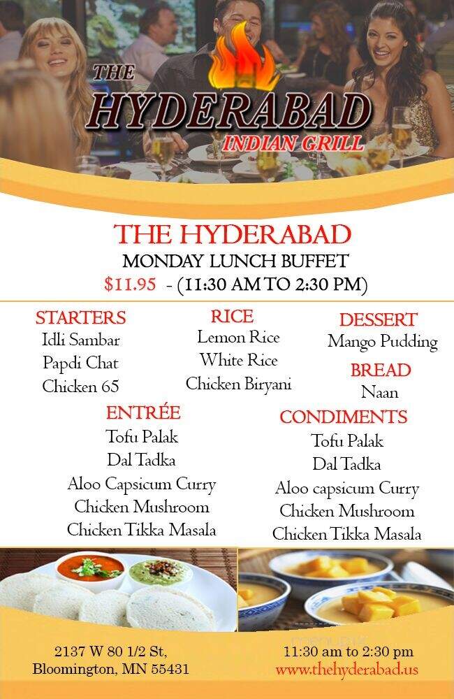 The Hyderabad Indian Grill - Bloomington, MN