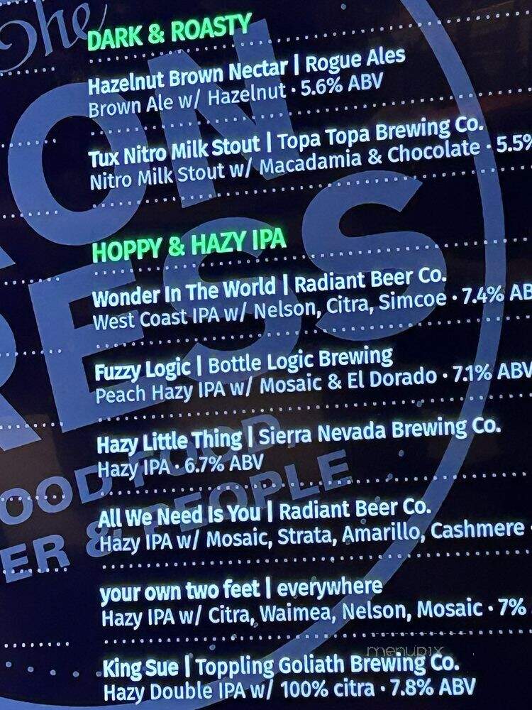 The Iron Press - Anaheim, CA menu_pic
