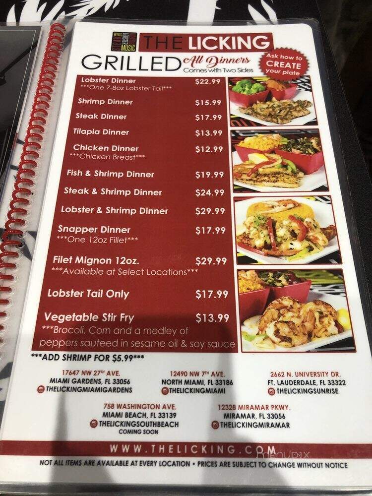 The Licking - Miramar, FL menu_pic