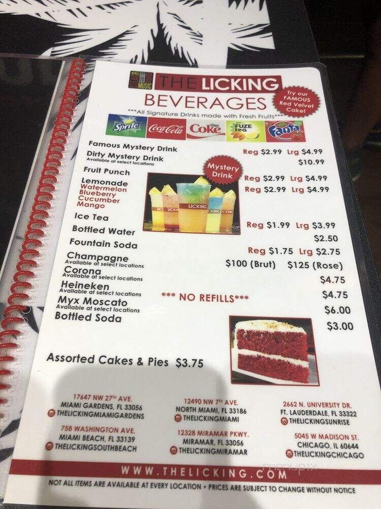 The Licking - Miramar, FL menu_pic