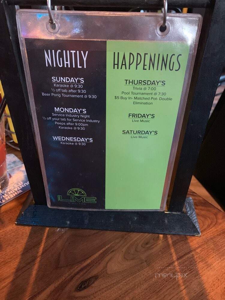 The Lime - Kirkland, WA menu_pic