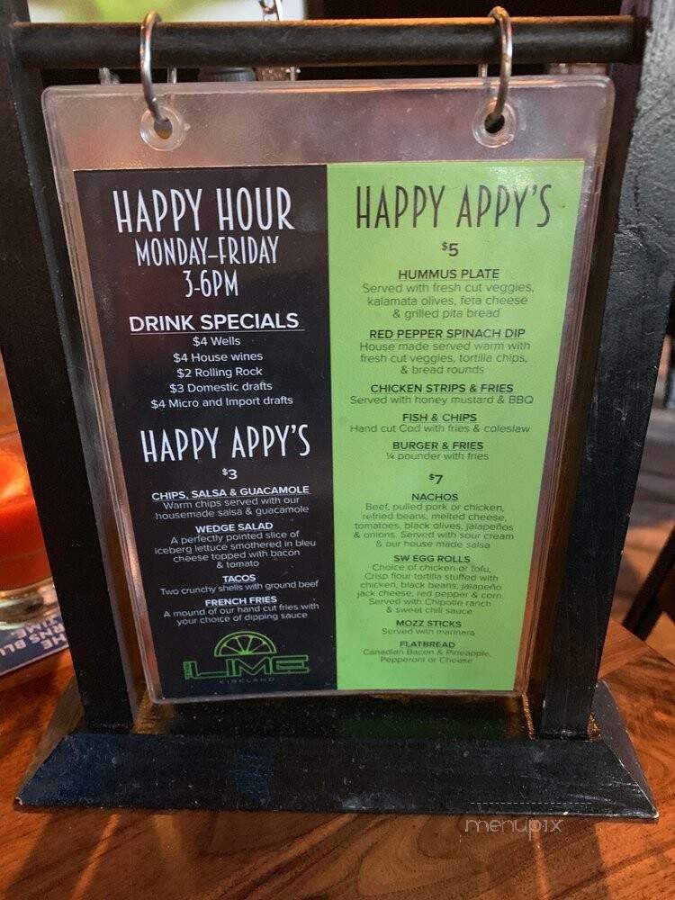 The Lime - Kirkland, WA menu_pic