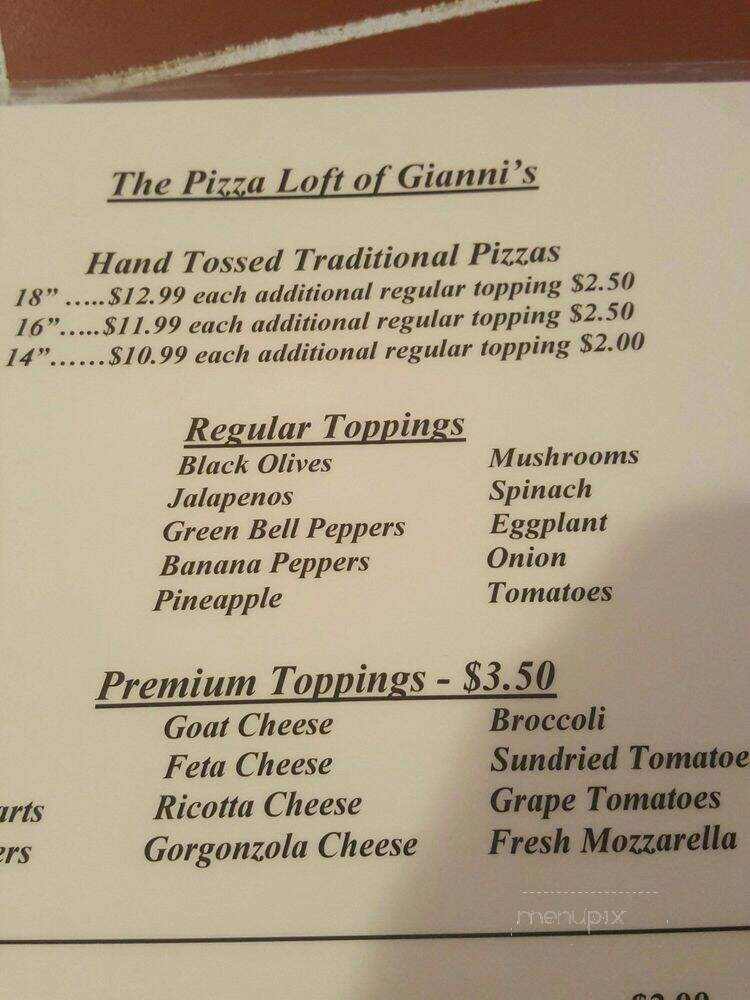 The Pizza Loft at Gianni's - Concord, NC