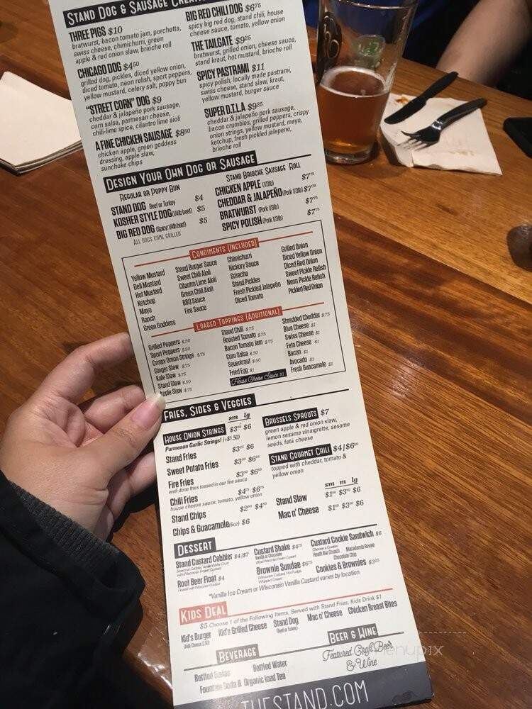 The Stand - Newport Beach, CA menu_pic