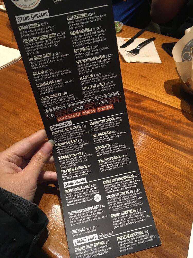 The Stand - Newport Beach, CA menu_pic