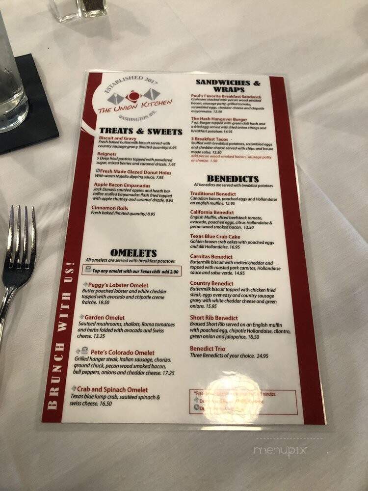 The Union Kitchen - Houston, TX menu_pic