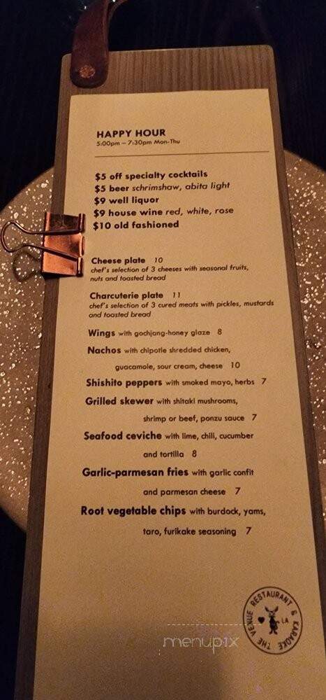 The Venue - Los Angeles, CA menu_pic