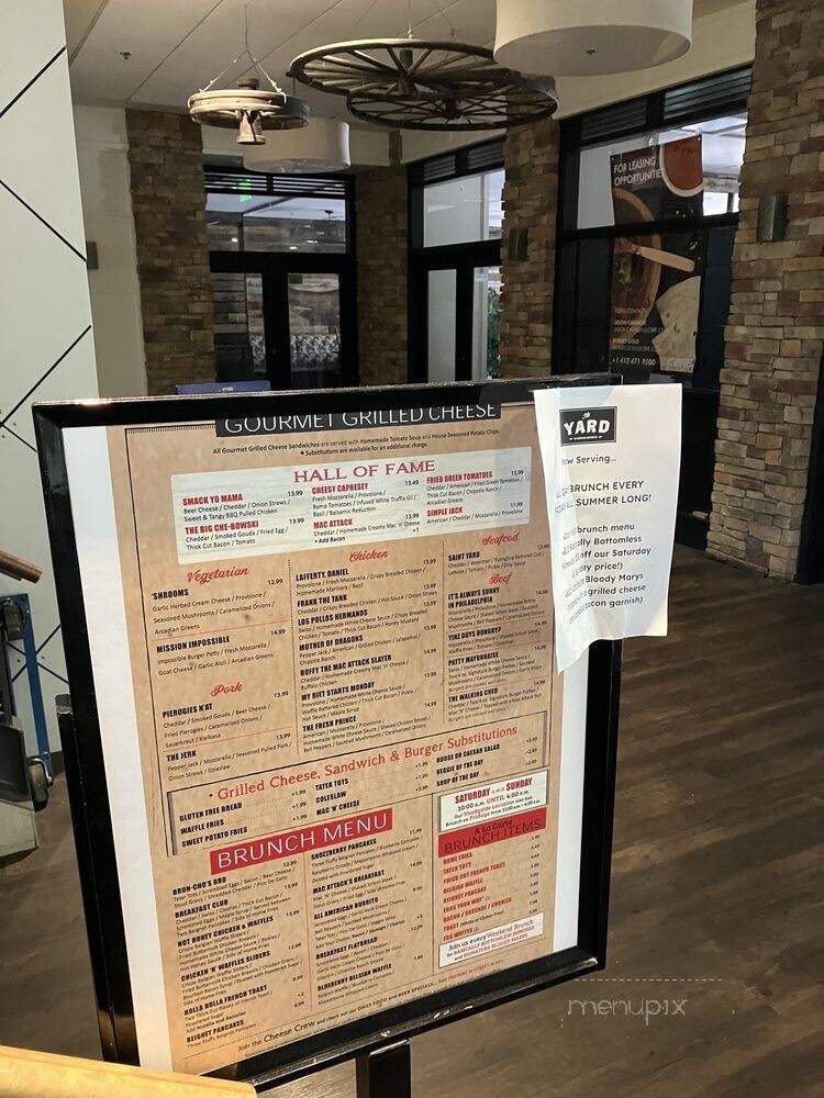 The Yard - Pittsburgh, PA menu_pic