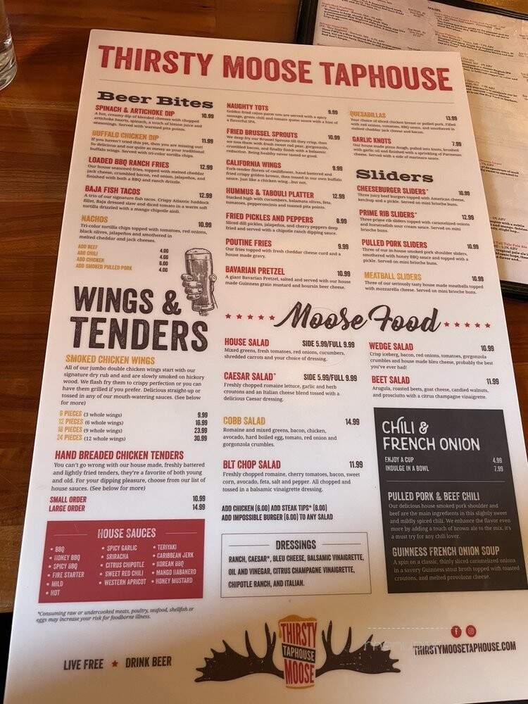 Thirsty Moose - Exeter, NH menu_pic