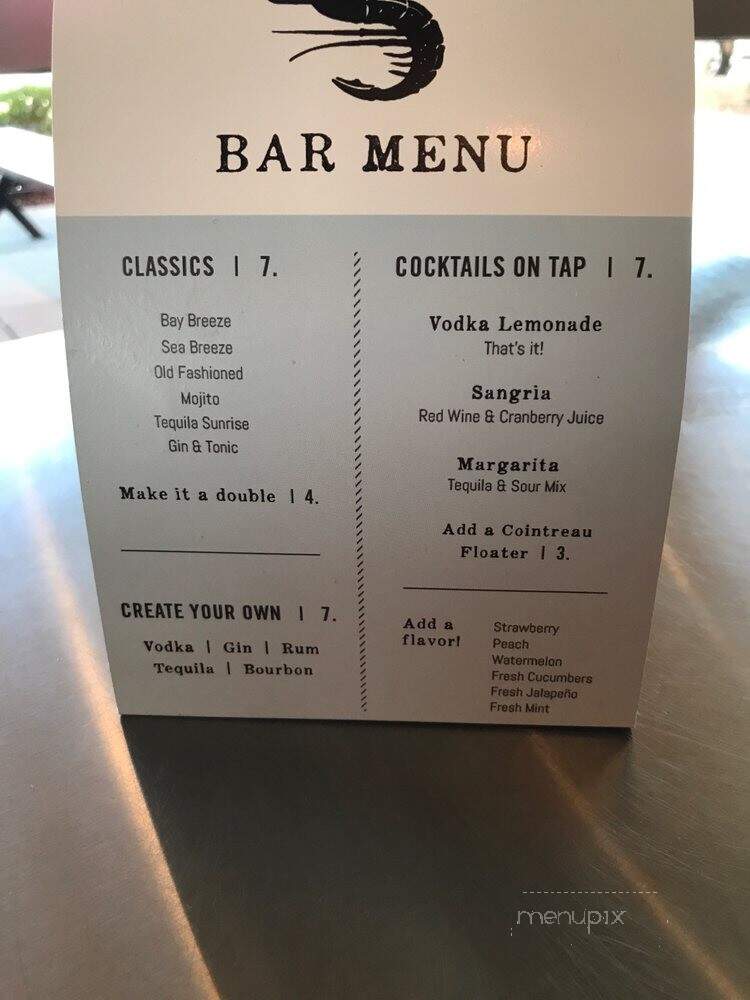Timoti's Seafood Shak - Ponte Vedra Beach, FL menu_pic
