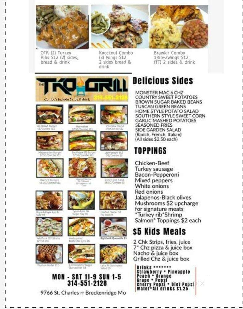 TKO Grill - Breckenridge Hills, MO menu_pic