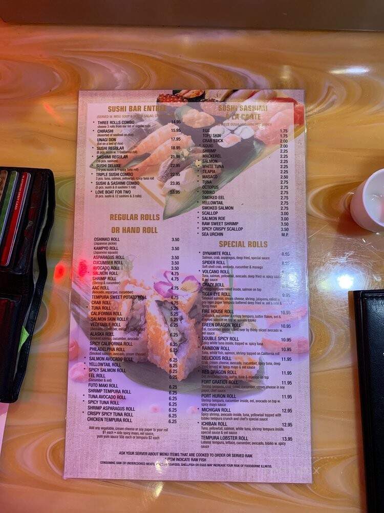 Tokyo Japanese Steakhouse & Sushi - Fort Gratiot, MI menu_pic