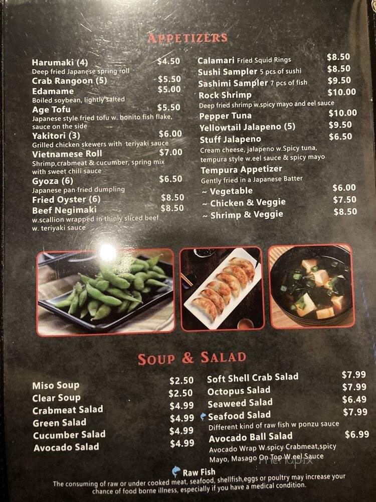 Tokyo Sushi Bar And Steak House - Belton, MO menu_pic