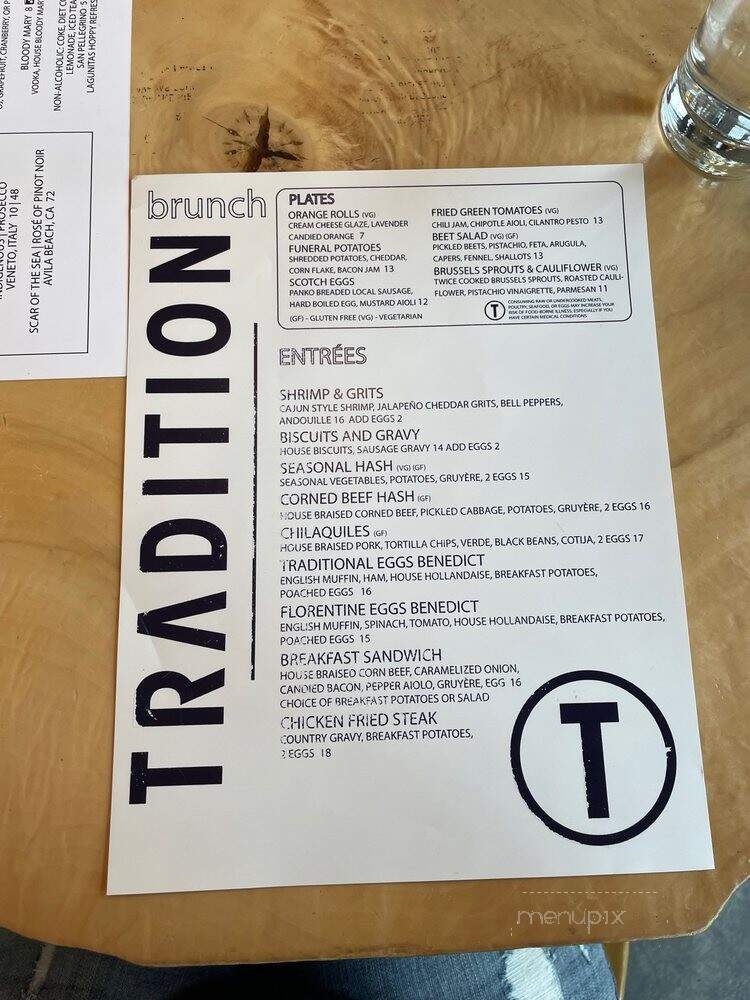 Tradition - Salt Lake City, UT menu_pic