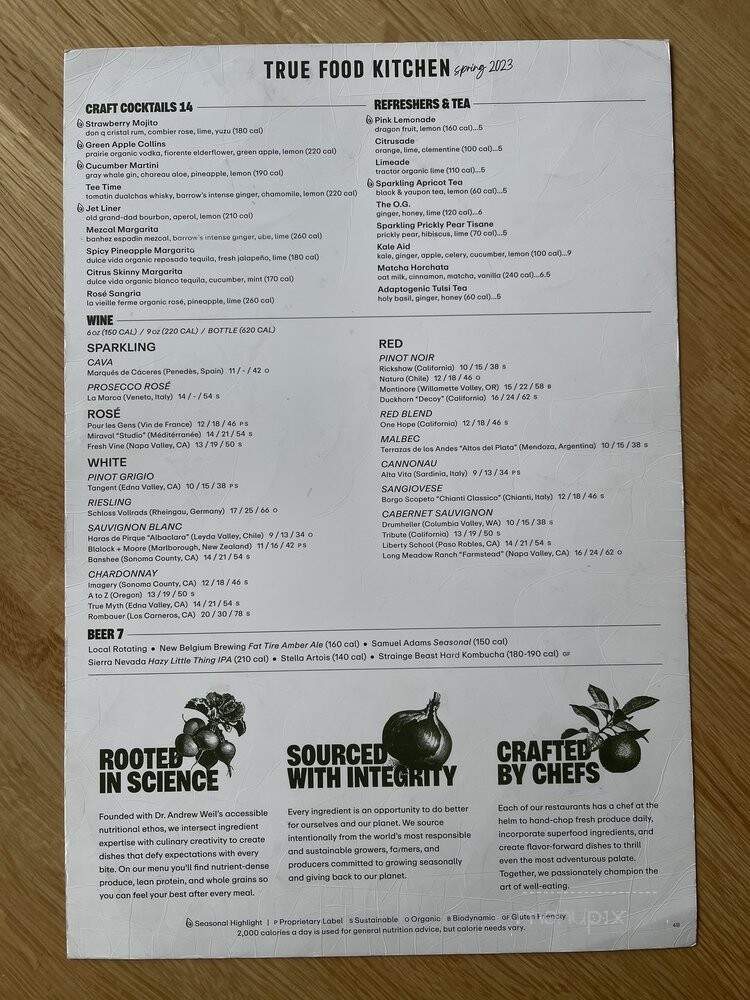 True Food Kitchen - King of Prussia, PA menu_pic