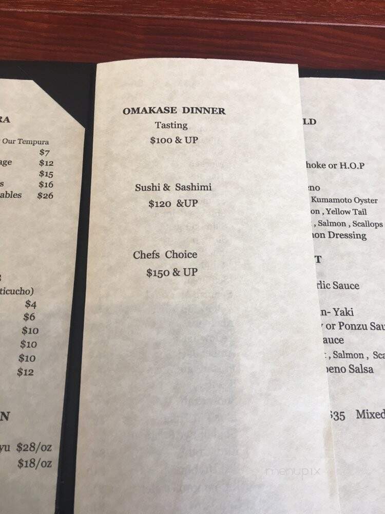 Umeda - Los Angeles, CA menu_pic