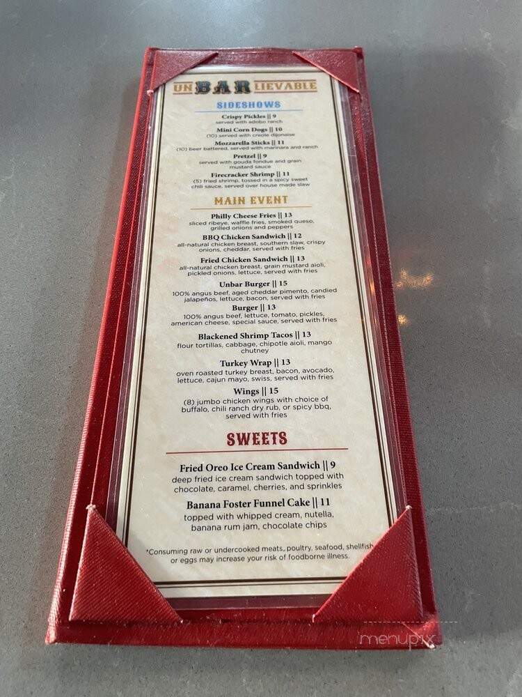 Unbarlievable - Austin, TX menu_pic