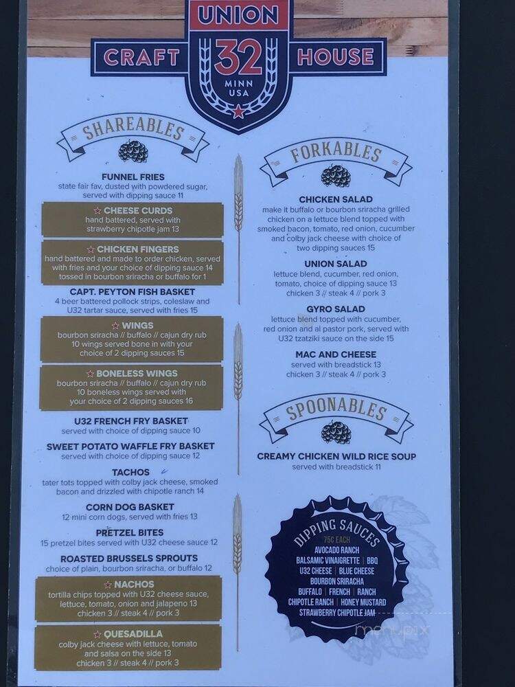 Union 32 Crafthouse - Eagan, MN menu_pic