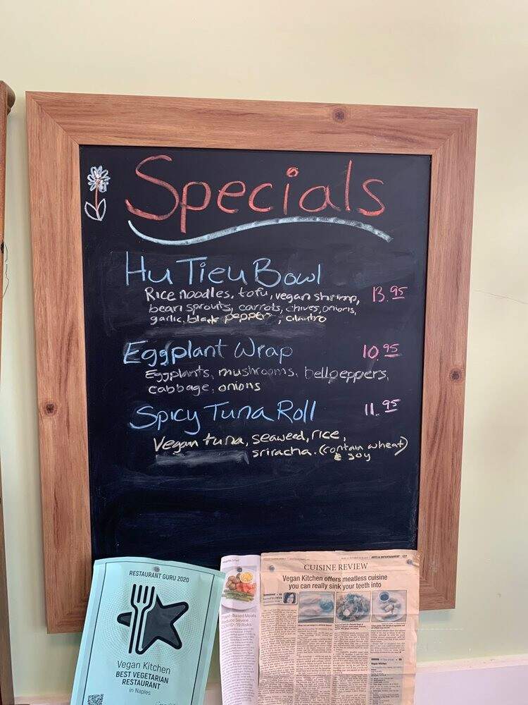 Vegan Kitchen - Naples, FL menu_pic