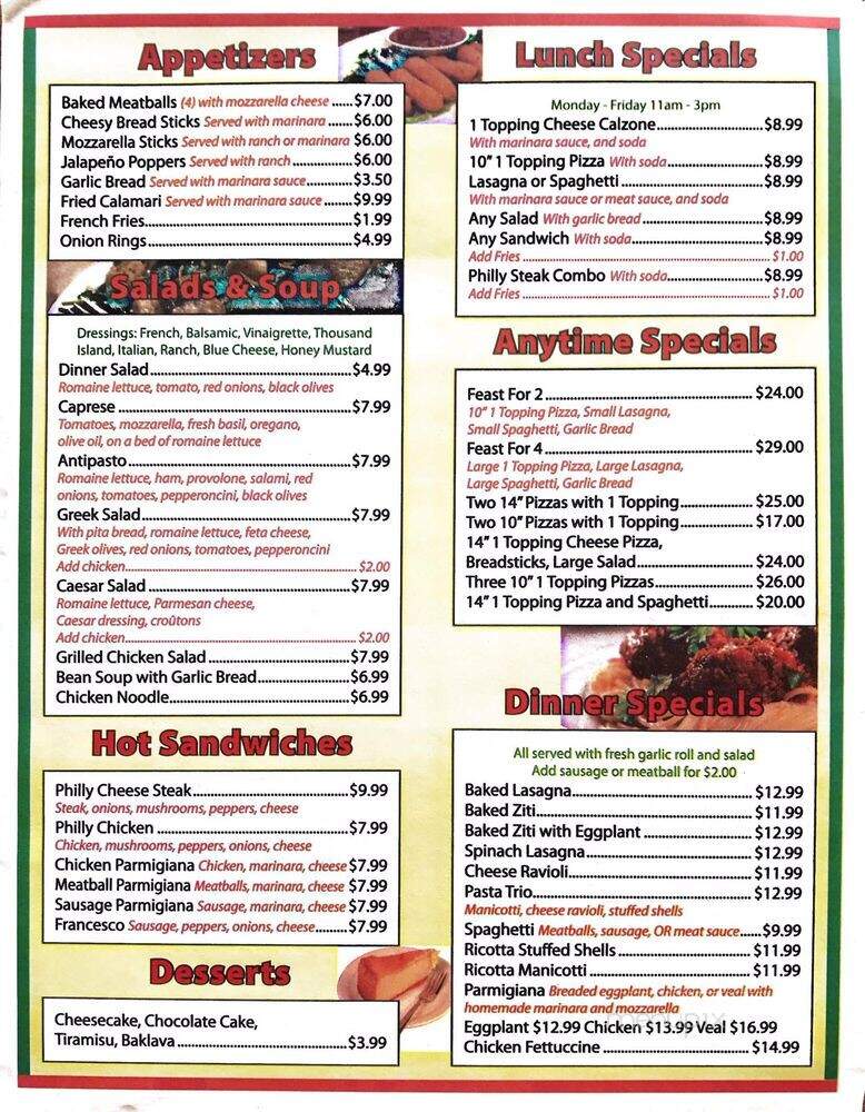 Verona Pizza - Lawrenceburg, KY menu_pic