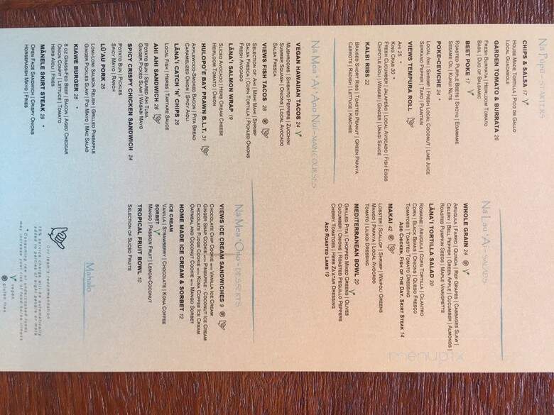 Views - Lanai, HI menu_pic