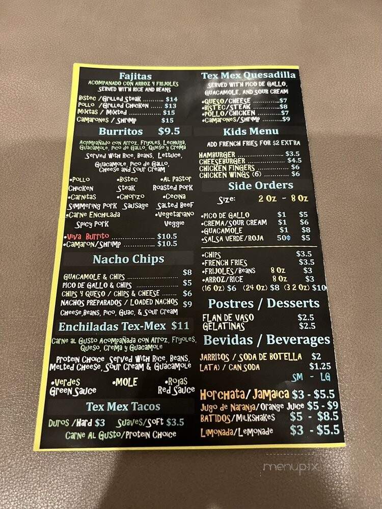 Viva Mexico - Union City, NJ menu_pic