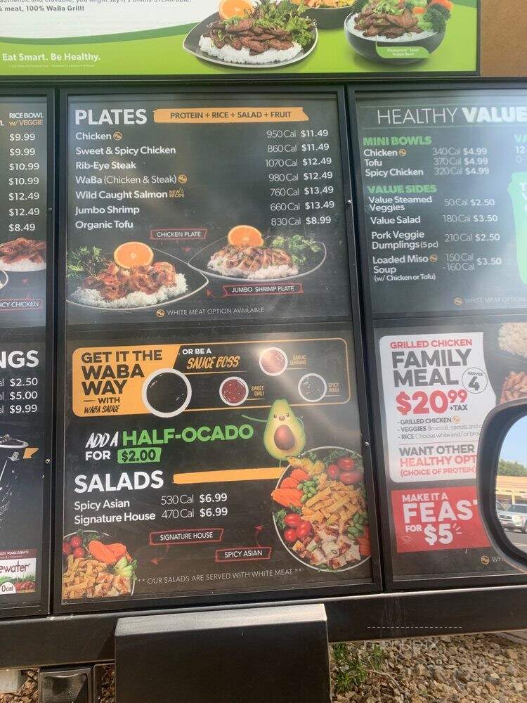 WaBa Grill - Fountain Valley, CA menu_pic