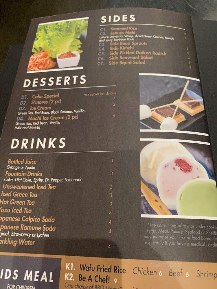 WAGYU Japanese BBQ - Oklahoma City, OK menu_pic