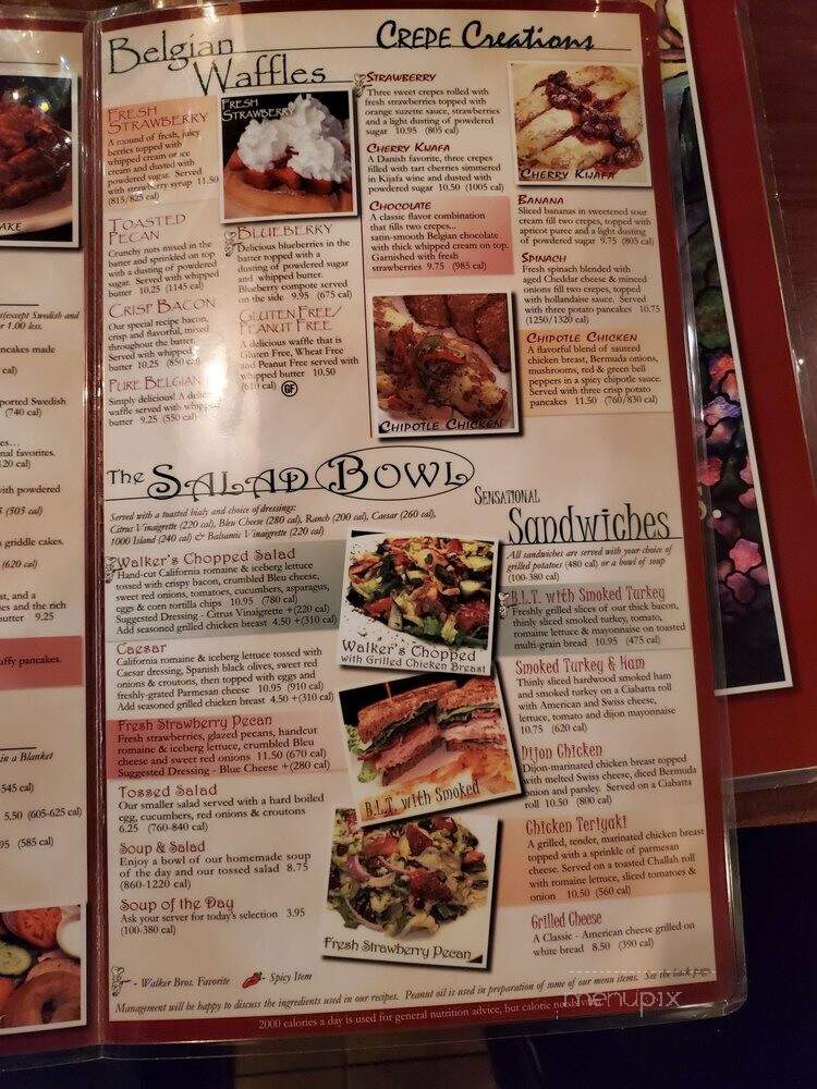 Walker Bros Original Pancake House - Schaumburg, IL menu_pic
